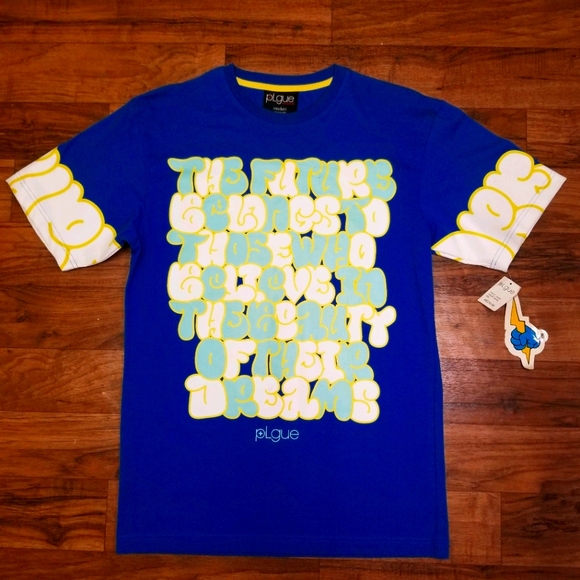 Nwt! Plgue Graffiti Bubble Shirt /Sz M - Picture 1 of 5
